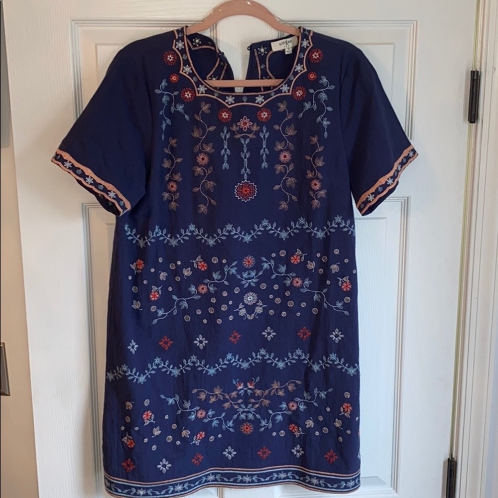 Boho blue dress
